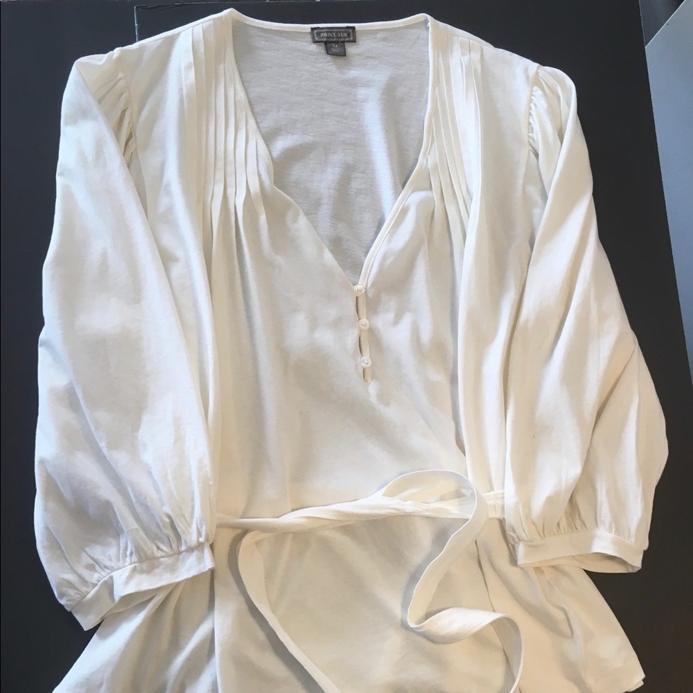 POINT SUR Peasant Top XL  IVORY